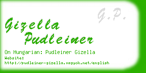 gizella pudleiner business card